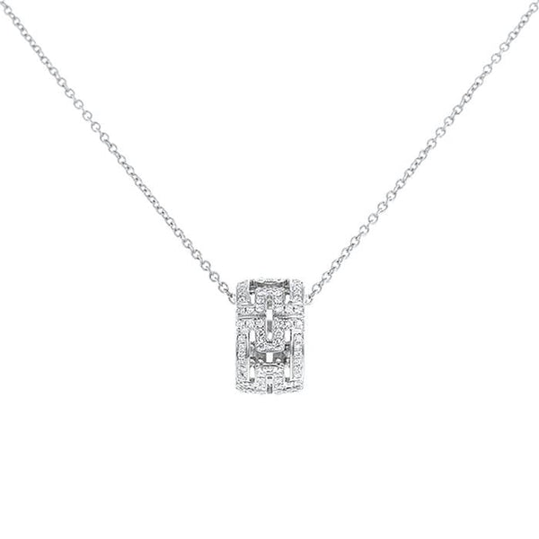 ˇMagic JewelryˇPARENTESI NECKLACE SILVER DIAMOND