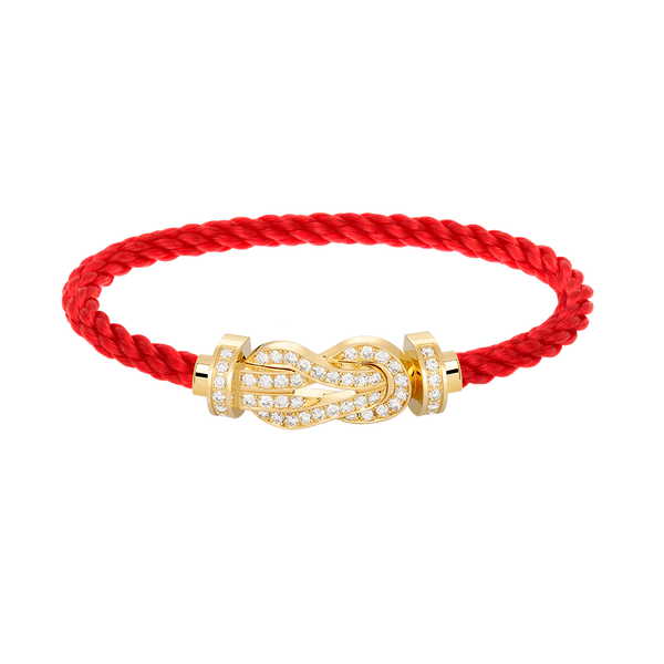 ˇMagic JewelryˇCHANCE LARGE 8 FIGURE BUCKLE FULLDIAMOND BRACELET GOLD