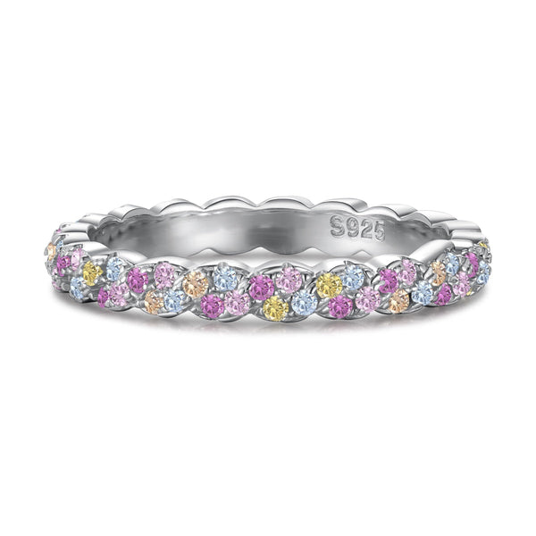 ˇMagic JewelryˇDainty Ebullient Round Cut Daily Ring