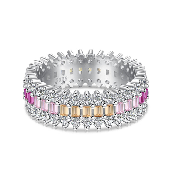 ˇMagic JewelryˇOrnate Colorful Radiant Cut Daily Ring