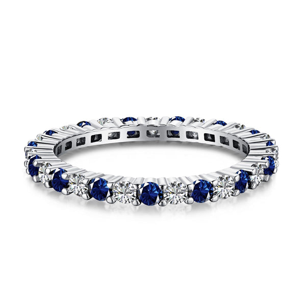 ˇMagic JewelryˇExquisite Colorful Round Cut Tennis Ring