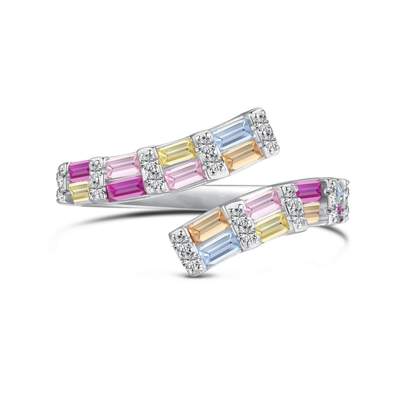 ˇMagic JewelryˇCharming Colorful Radiant Cut Adjustable Daily Ring