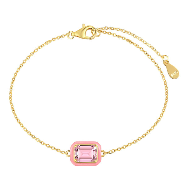ˇMagic Jewelryˇ2.0 Carat Sparkling Colorful Emerald Cut Daily Bracelet