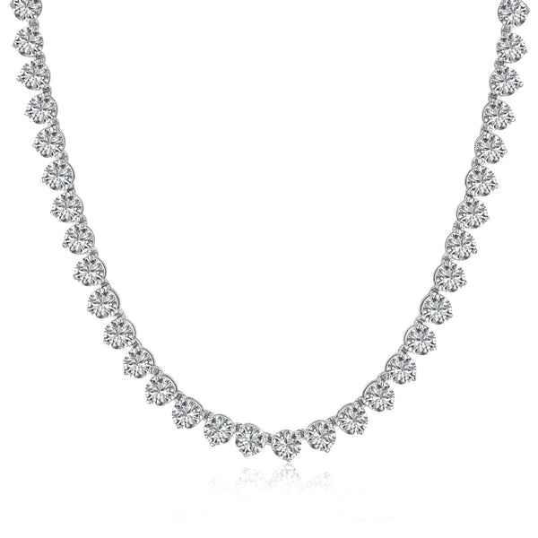 ˇMagic JewelryˇOrnate Heart Cut Tennis Necklace