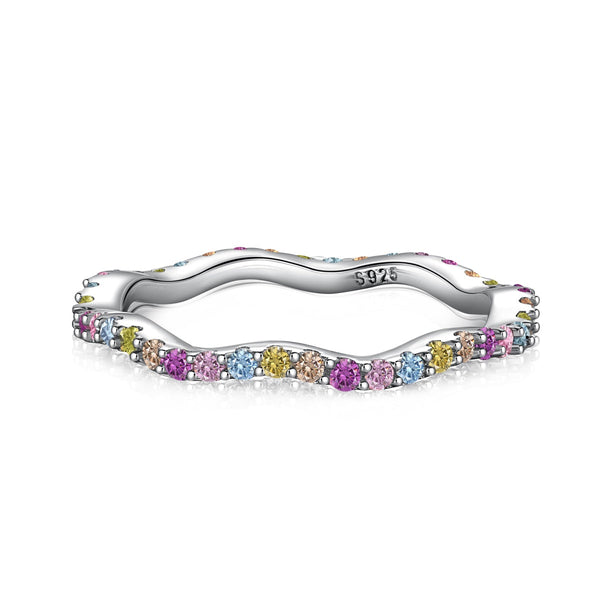 ˇMagic JewelryˇDainty Colorful Round Cut Party Ring