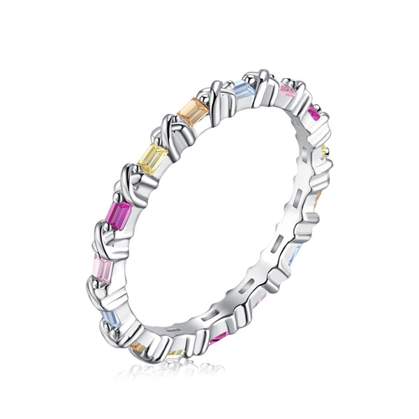 ˇMagic JewelryˇCharming Colorful Round Cut Daily Ring