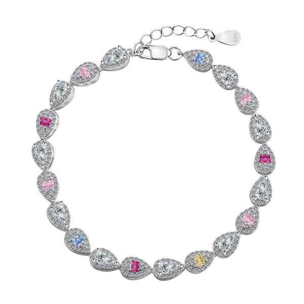 ˇMagic Jewelryˇ0.25 Carat Radiant Water Drop Shape Daily Bracelet