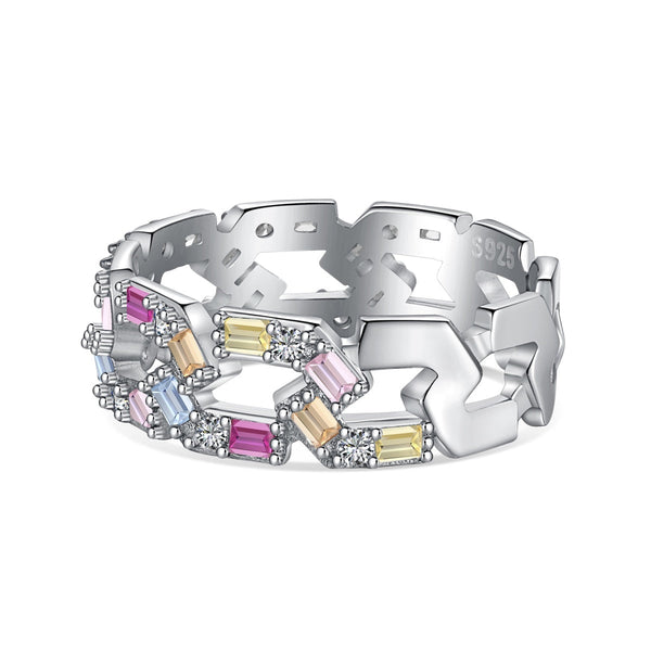 ˇMagic JewelryˇSparkling Vibrant Emerald Cut Daily Ring