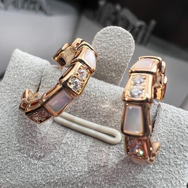 ˇMagic JewelryˇSERPENTI MOP PINK GOLD EARRINGS