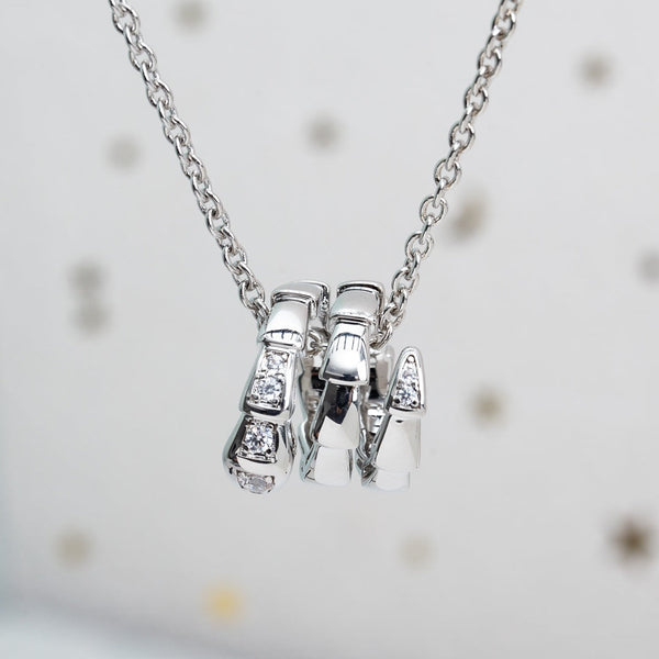 ˇMagic JewelryˇSERPENTI SILVER NECKLACE DIAMOND