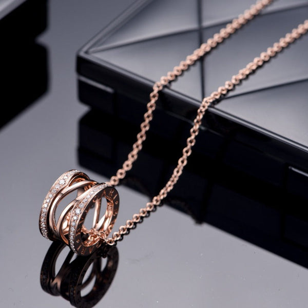 ˇMagic JewelryˇZERO 1 PINK GOLD DIAMOND OPEN NECKLACE