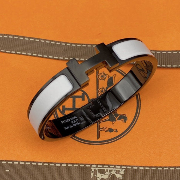 ˇMagic JewelryˇH BRACELET 12MM BLACK WHITE CERAMIC
