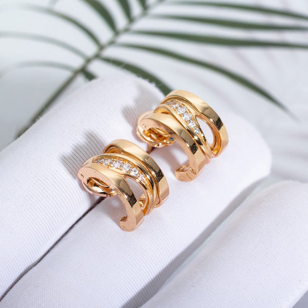 ˇMagic JewelryˇZERO 1 PINK GOLD DIAMONDS EARRINGS