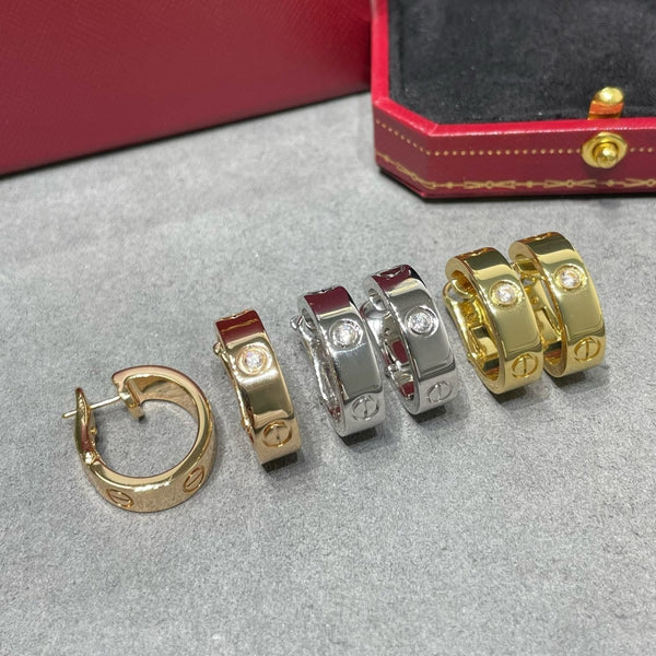 ˇMagic JewelryˇLOVE 5.5MM 1 DIAMOND EARRINGS