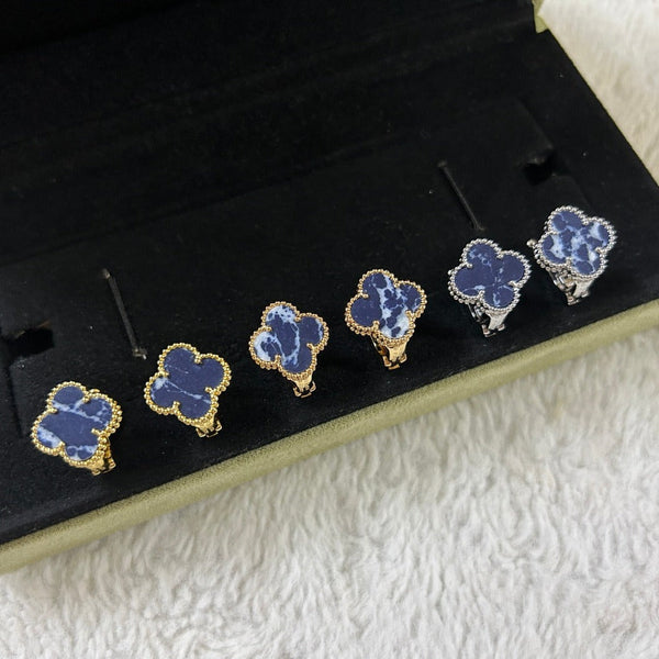 ˇMagic JewelryˇCLOVER PIETERSITE MEDIUM STUD EARRINGS