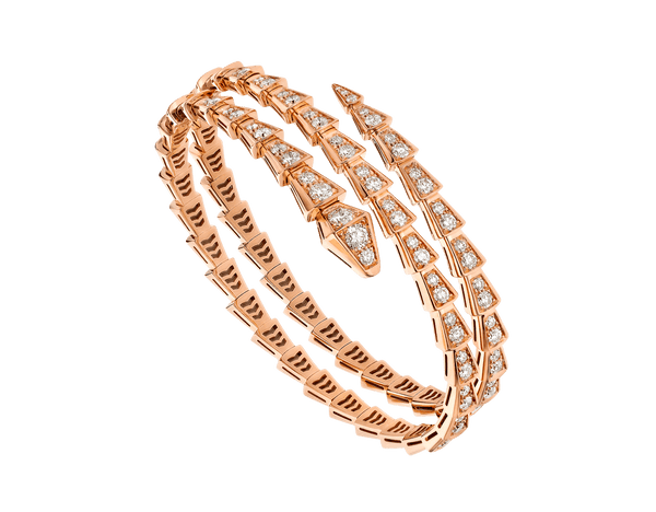 ˇMagic JewelryˇSERPENTI BRACELET ROSE GOLD DIAMOND DOUBLE ROW
