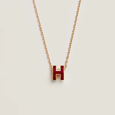 ˇMagic JewelryˇHM CLIC RED ENAMEL GOLD NECKLACE
