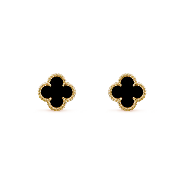 ˇMagic JewelryˇCLOVER MINI 9.5MM BLACK MOP EARRINGS