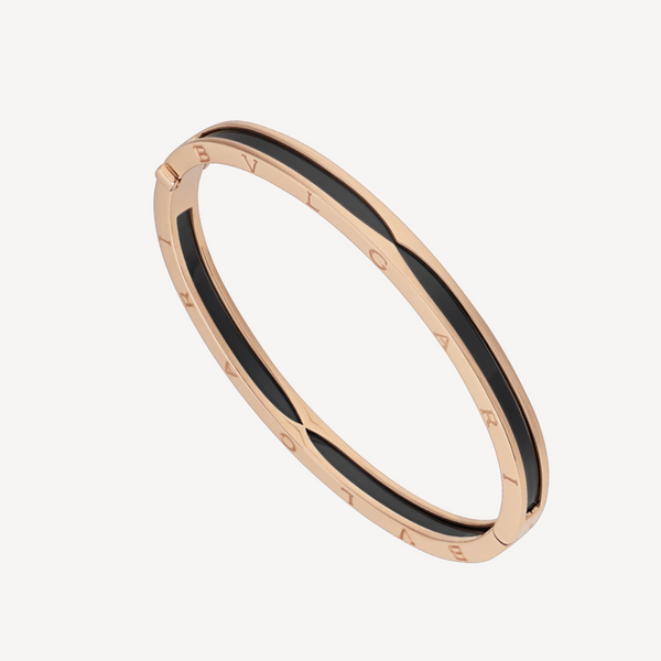 ˇMagic JewelryˇZERO 1 PINK GOLD WITH BLACK CERAMIC BRACELET