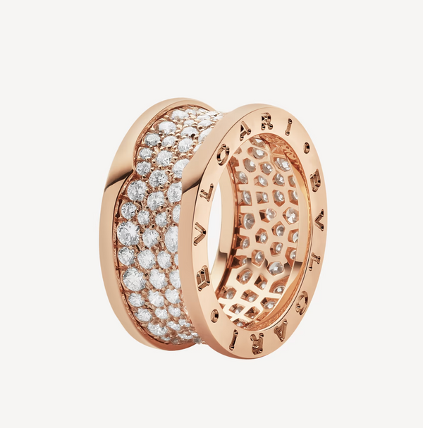ˇMagic JewelryˇZERO 1 WITH PAVED DIAMONDS ON THE SPIRAL RING