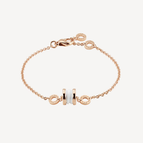 ˇMagic JewelryˇZERO 1 SOFT PINK GOLD AND WHITE CERAMIC BRACELET