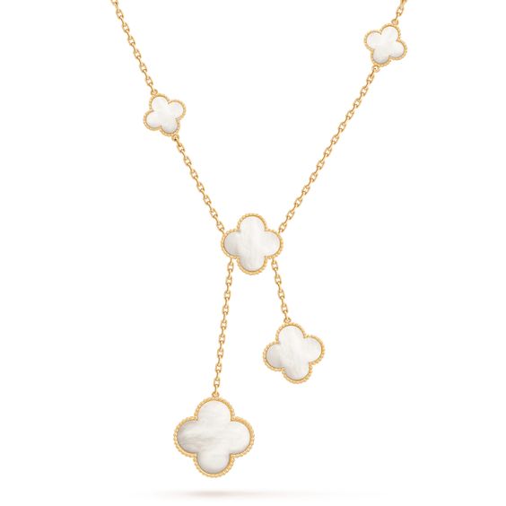 ˇMagic JewelryˇCLOVER MOTHER OF PEARL NECKLACE 6 MOTIF