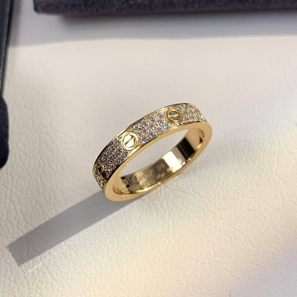 ˇMagic JewelryˇLOVE RING 3.6MM DIAMOND PAVED
