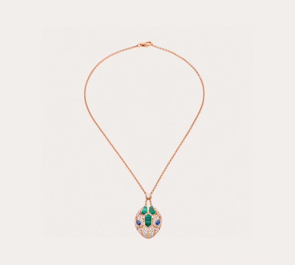 ˇMagic JewelryˇZERO 1 Snake Series Turquoise Blue Eyes Snake Head Necklace