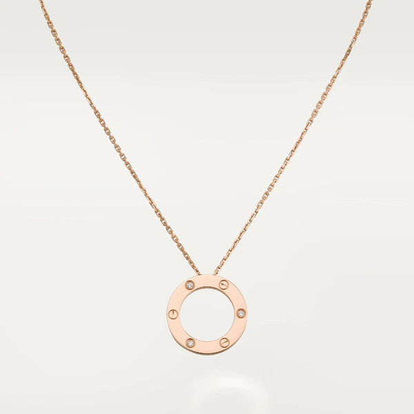 ˇMagic JewelryˇLOVE NECKLACE 16MM 3 DIAMONDS