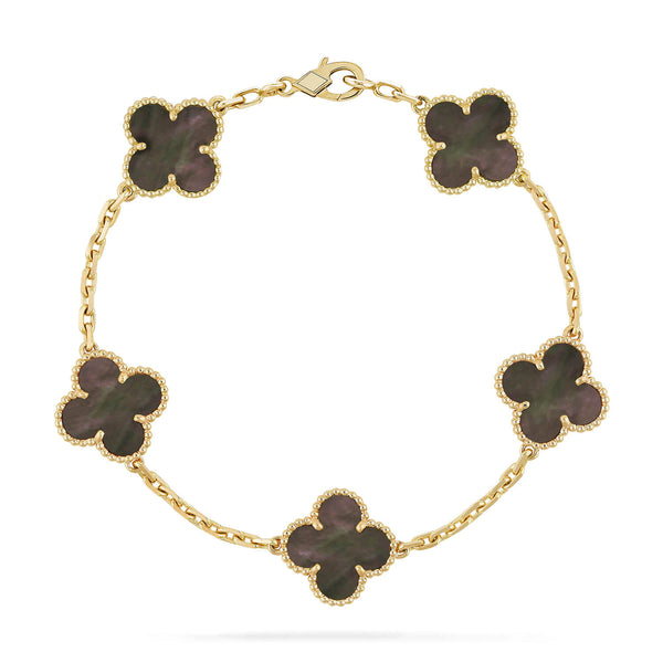 ˇMagic JewelryˇCLOVER 5 MOTIF GRAY MOP  BRACELET