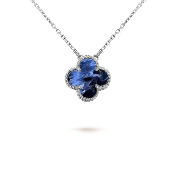 ˇMagic JewelryˇCLOVER 15MM PIETERSITE NECKLACE SILVER