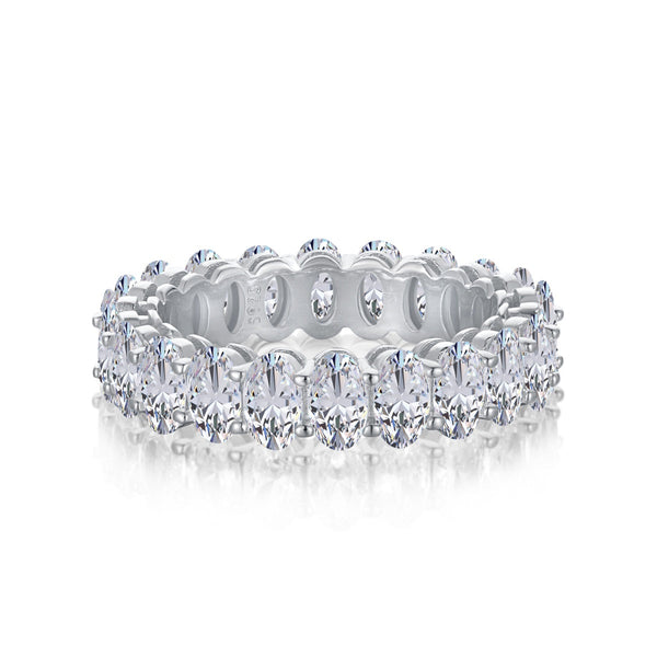 ˇMagic JewelryˇOrnate Oval Cut Tennis Ring