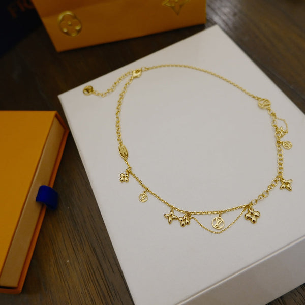 ˇMagic JewelryˇBLOOMING SUPPLE NECKLACE BRASS