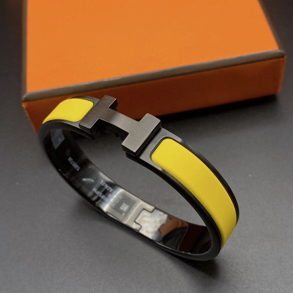 ˇMagic JewelryˇCLIC HM SO BLACK YELLOW BRACELET