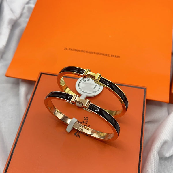 ˇMagic JewelryˇCLASSIC HM CLIC BLACK 8MM ENAMEL BRACELET
