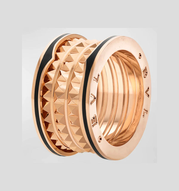 ˇMagic JewelryˇZERO 1 ROCK BLACK CERAMIC PINK GOLD LARGE MODEL
