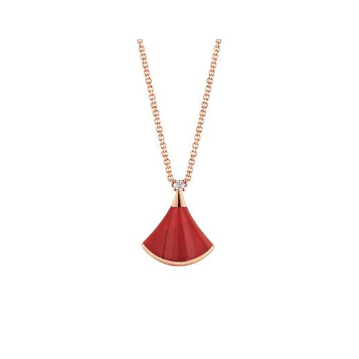 ˇMagic JewelryˇDREAM NECKLACE CARNELIAN 1 DIAMOND