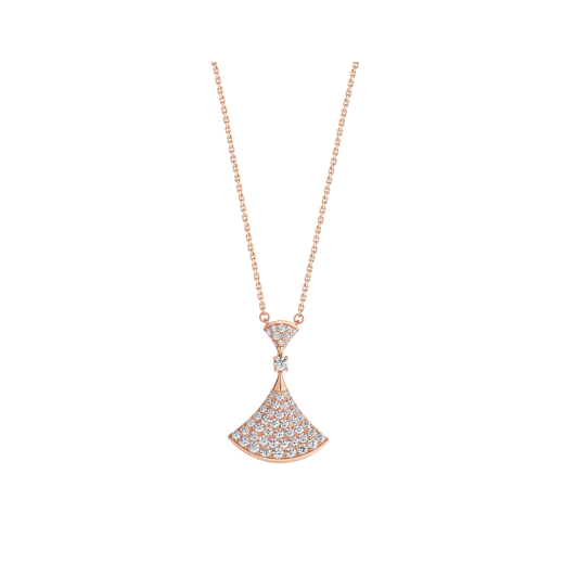 ˇMagic JewelryˇDREAM NECKLACE PINK GOLD FULL DIAMOND