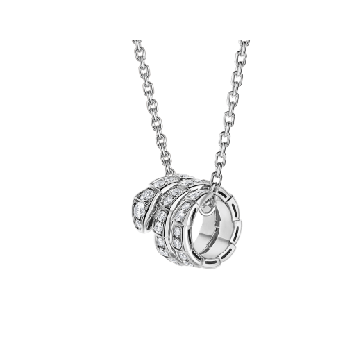 ˇMagic JewelryˇSERPENTI  NECKLACE DOUBLE RING DIAMOND