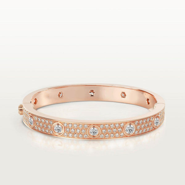 ˇMagic JewelryˇLOVE BRACELET 6.1MM DIAMOND-PAVED 10 BIG DIAMONDS