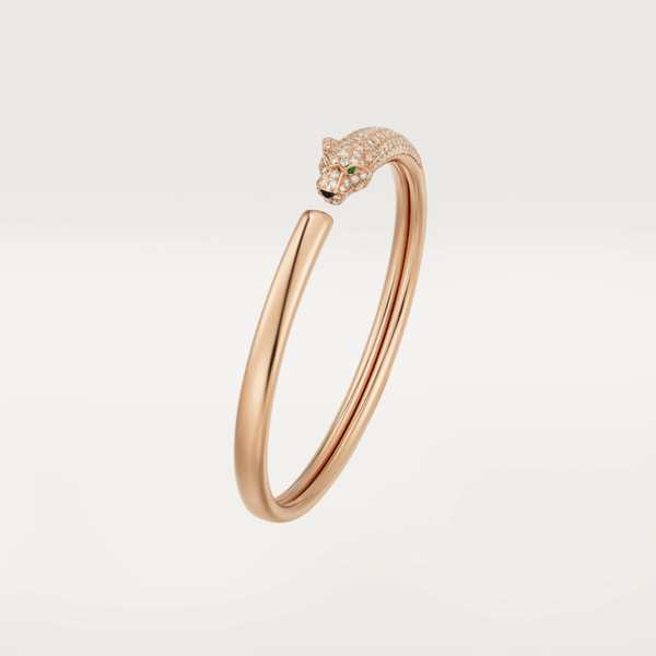 ˇMagic JewelryˇPANTHERE ROSE GOLD DIAMOND OPEN BRACELET