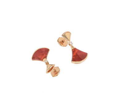 ˇMagic JewelryˇDREAM Carnelian PINK GOLD EARRINGS
