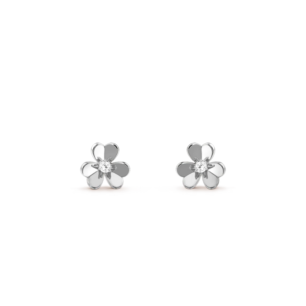 ˇMagic JewelryˇFRIVOLE MINI SILVER FLOWER EARRINGS