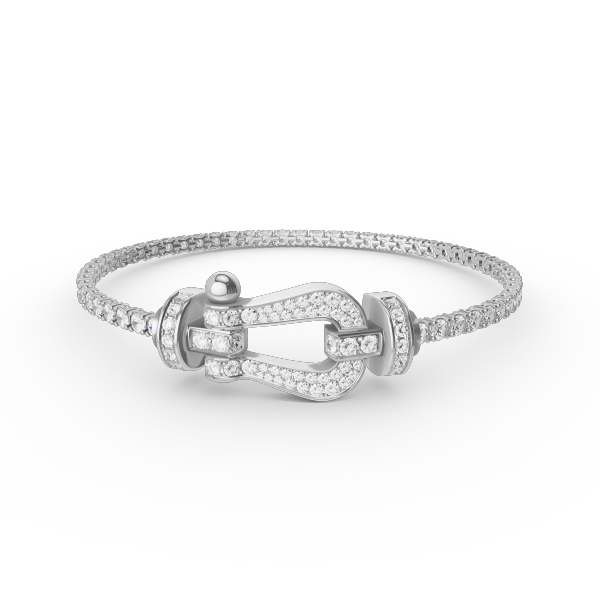 ˇMagic JewelryˇFORCE  LARGE HORSESHOE FULL DIAMOND TENNIS BRACELET